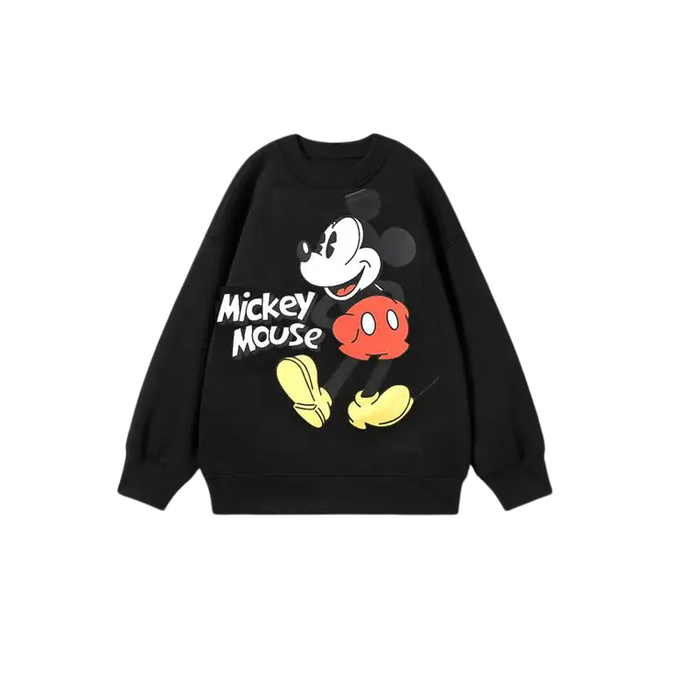 Smiling Mickey Printed Design Casual Sweatshirt