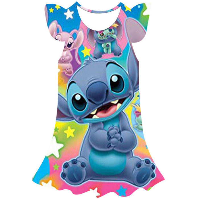 Disney Princess Stitch 3D Short Sleeve Dress