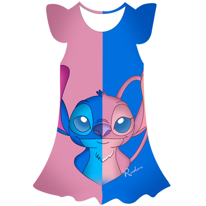 Disney Princess Stitch 3D Short Sleeve Dress