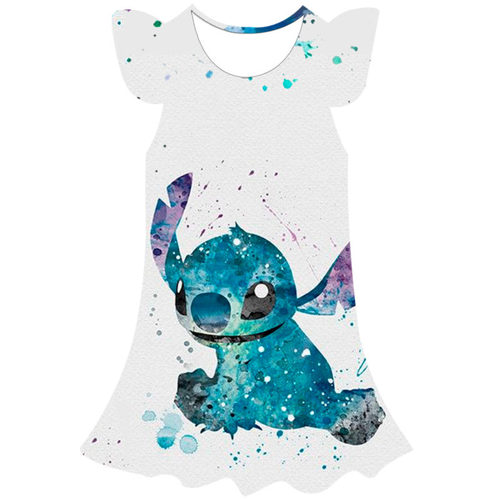 Disney Princess Stitch 3D Short Sleeve Dress