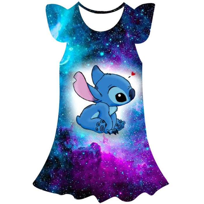 Disney Princess Stitch 3D Short Sleeve Dress