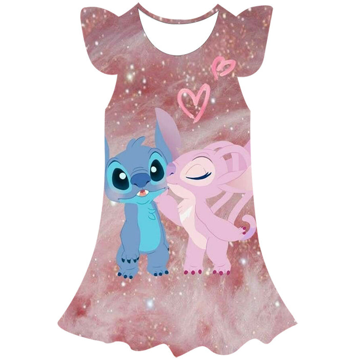 Disney Princess Stitch 3D Short Sleeve Dress