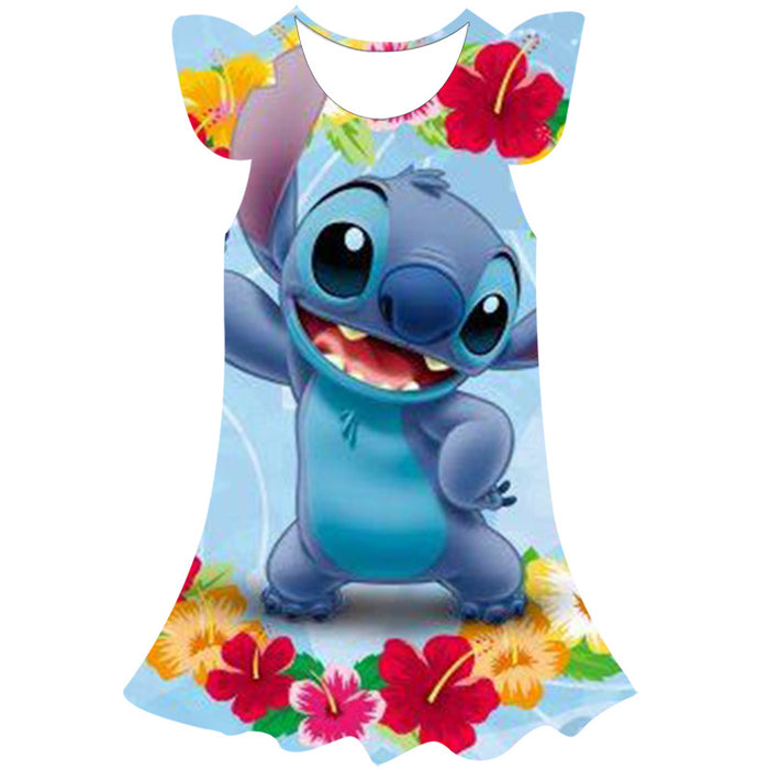 Disney Princess Stitch 3D Short Sleeve Dress