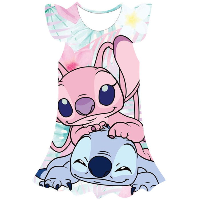 Disney Princess Stitch 3D Short Sleeve Dress