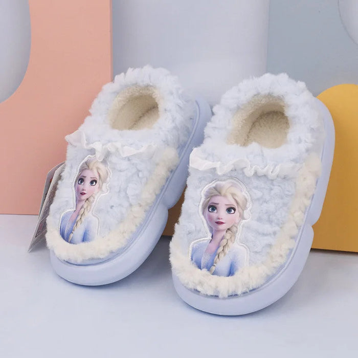 Soft Slide Slippers With Frozen Princess Elsa Print