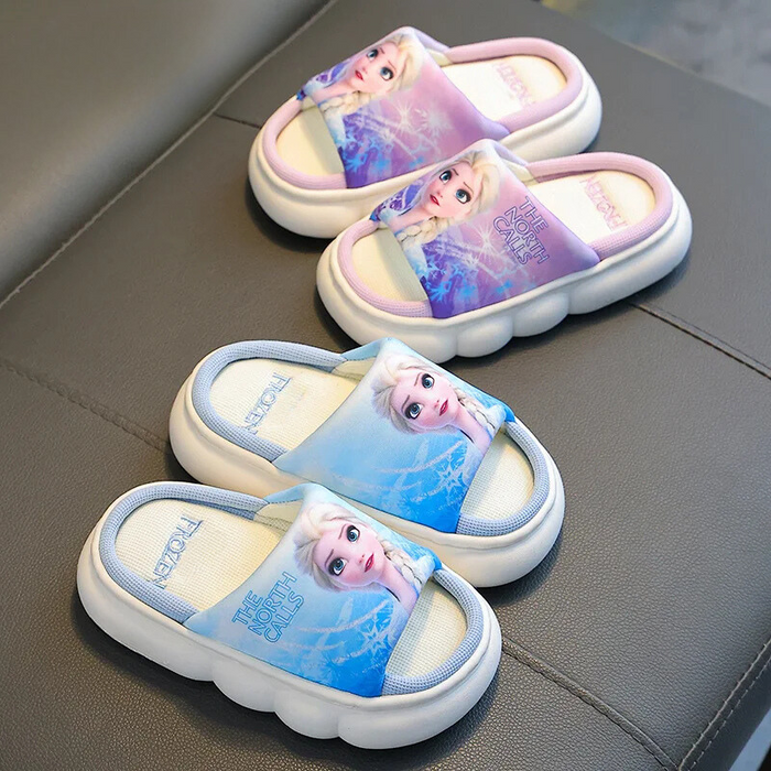 Frozen Princess Elsa Linen Slippers