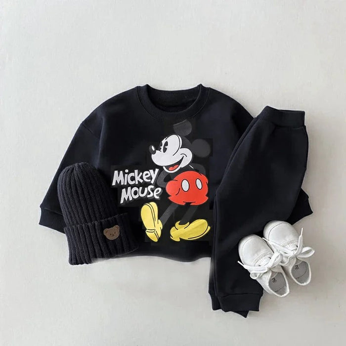 Mickey Mouse Printed Sweater And Joggers Set