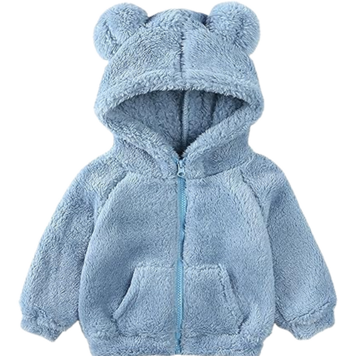 Toddler Fleece Hooded Winter Jacket With Zipper