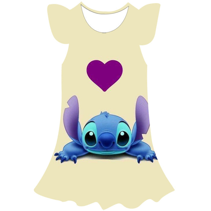 Disney Princess Stitch 3D Short Sleeve Dress