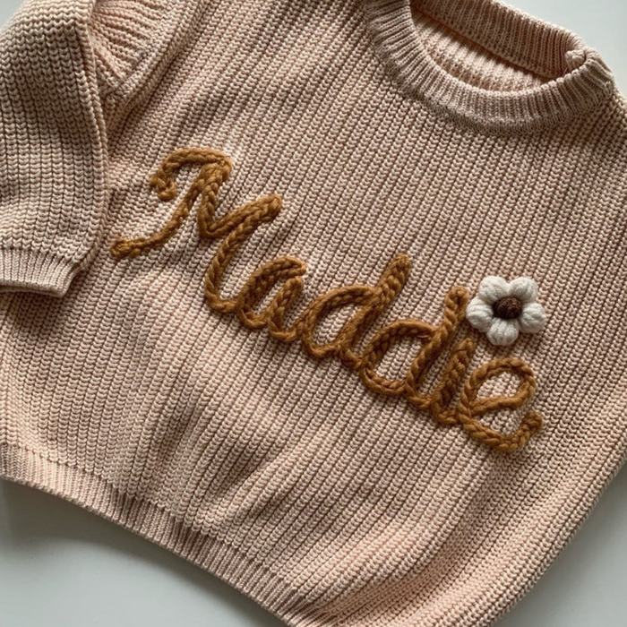 Personalized Chunky Knit Baby Sweater