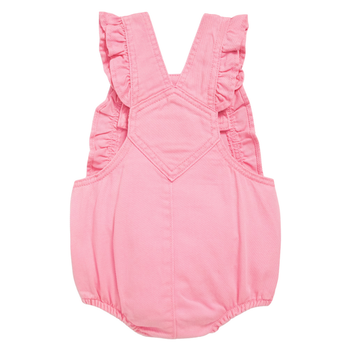 Ruffle Strap Overall Romper