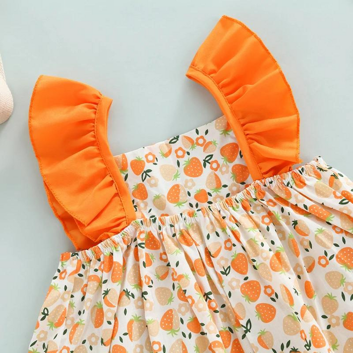 Fruit Printed Pattern Dress For Baby