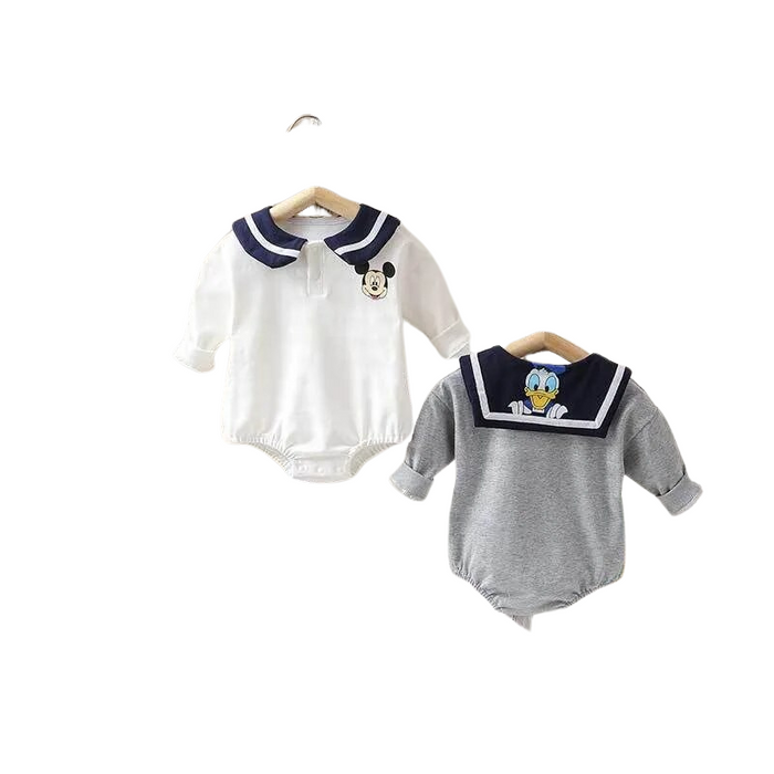 Long Sleeve Cartoon Design Toddler Bodysuit