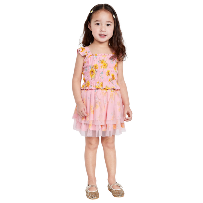 Sleeveless Top With Tulle Skirt