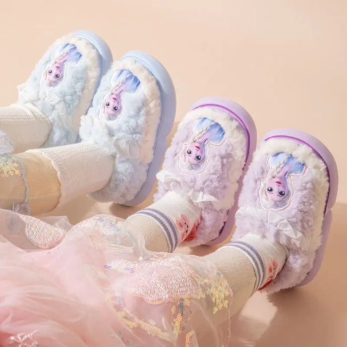 Soft Slide Slippers With Frozen Princess Elsa Print