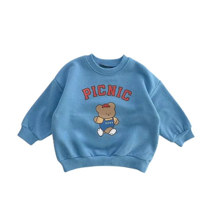 Picnic Printed Design Casual Sweatshirt