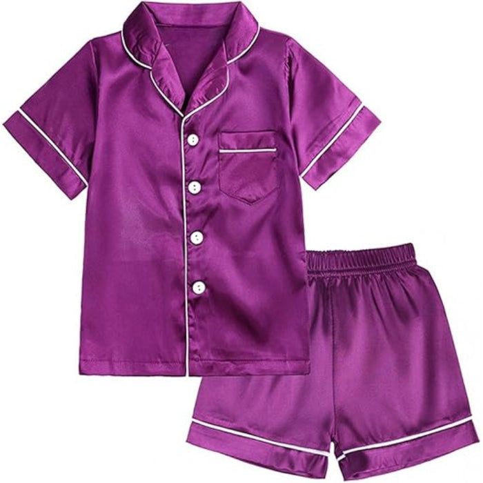 Short Sleeve Button Up Pajama Set
