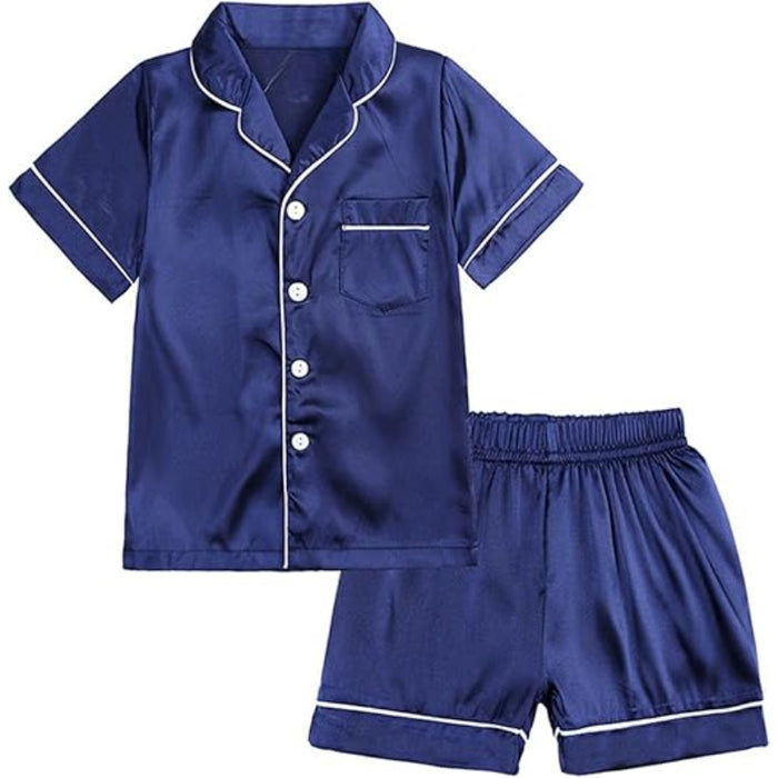 Short Sleeve Button Up Pajama Set