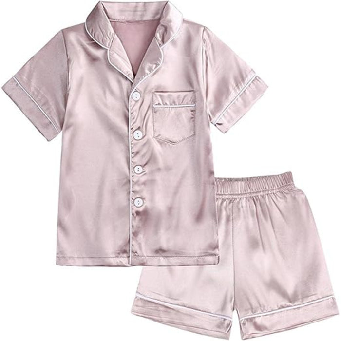 Short Sleeve Button Up Pajama Set