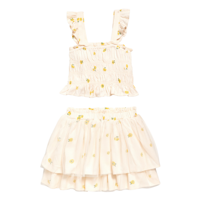 Sleeveless Top With Tulle Skirt