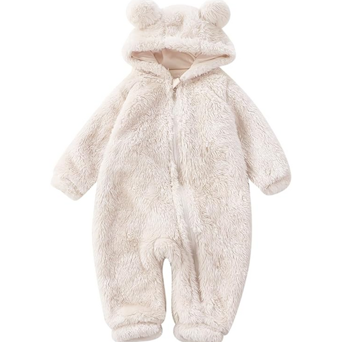 Zip Up Baby Fleece Hooded Bodysuit