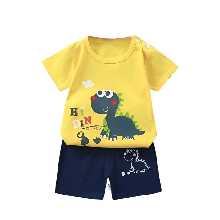 Dinosaur Printed Adventure Kids Summer Set