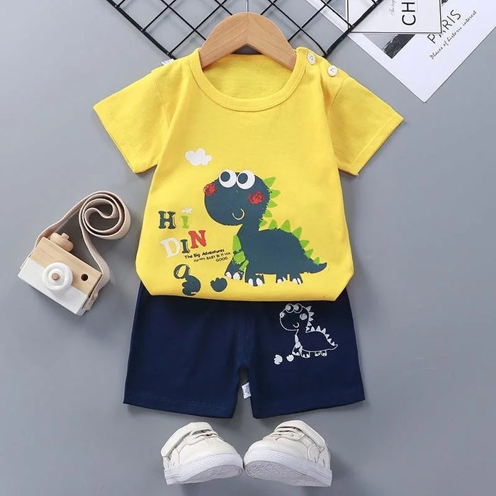 Dinosaur Printed Adventure Kids Summer Set