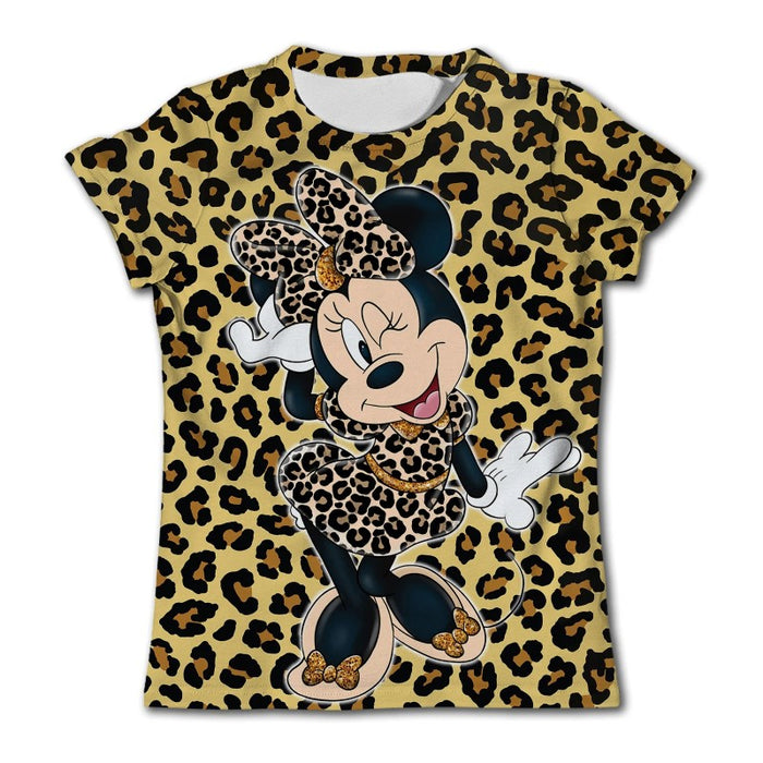 Minnie Mouse Animal Print Graphic T Shirt