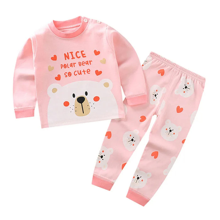 Cartoon Full Sleeves Pajamas Set