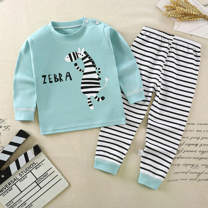 Cartoon Full Sleeves Pajamas Set