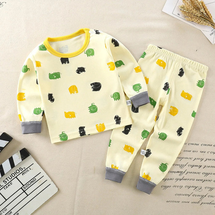 Cartoon Full Sleeves Pajamas Set