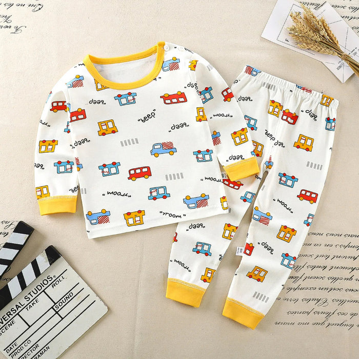 Cartoon Full Sleeves Pajamas Set