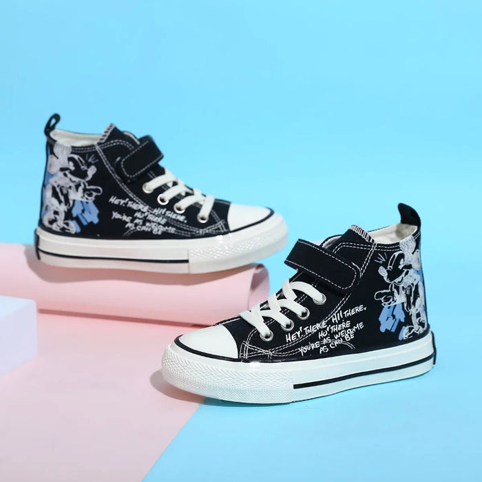 Cartoon Mickey High Top Canvas Shoes