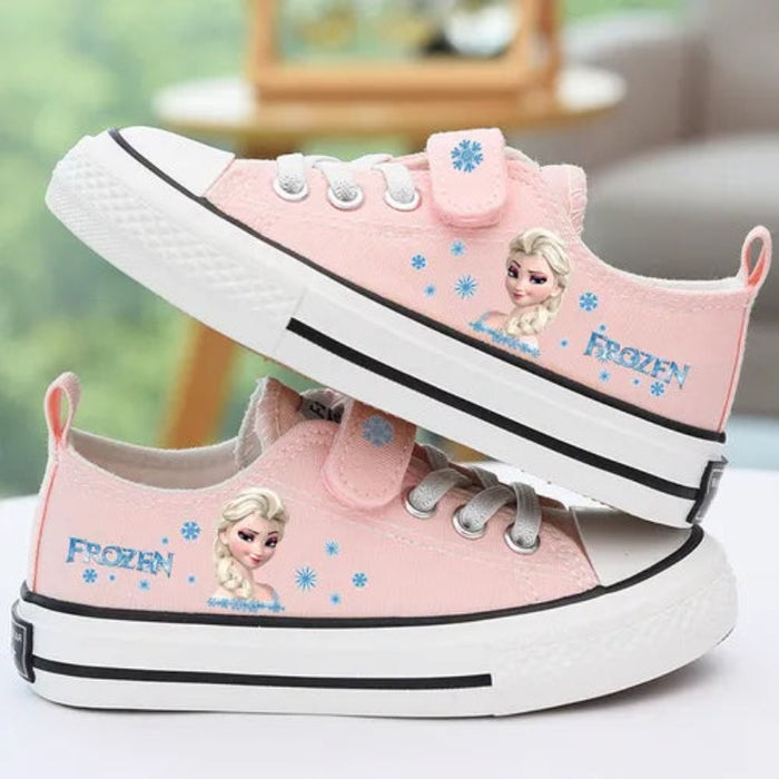 Cartoon Print Canvas Shoelace Sneakers