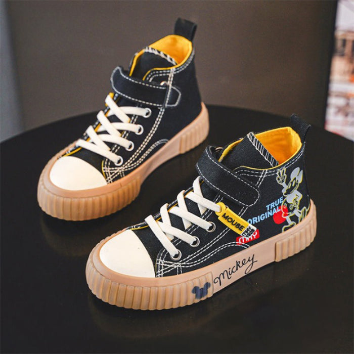 Cartoon Printed Canvas Casual Shoes