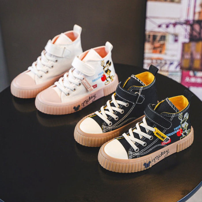 Cartoon Printed Canvas Casual Shoes