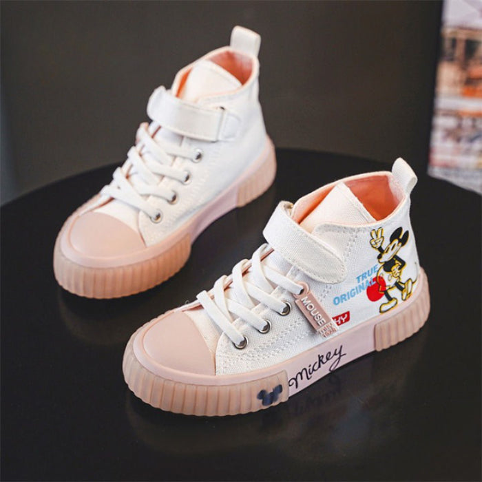 Cartoon Printed Canvas Casual Shoes