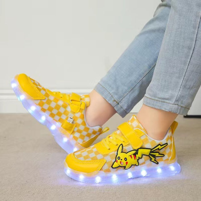 Cartoon Printed Casual LED Shoes