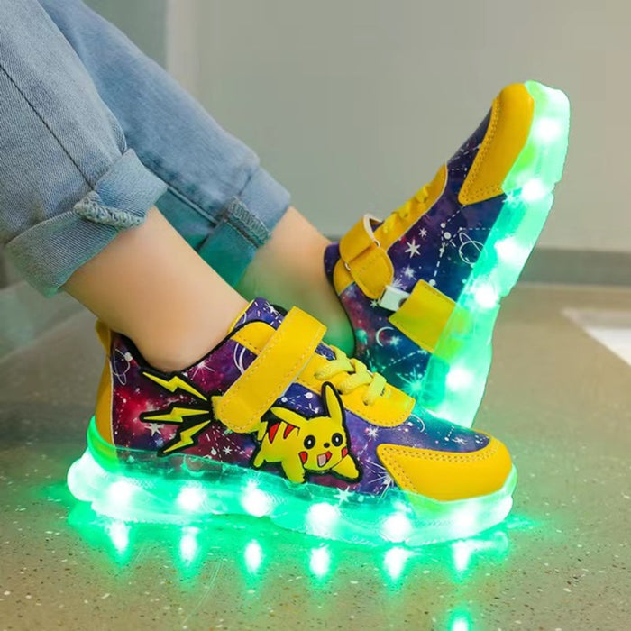 Cartoon Printed Casual LED Shoes