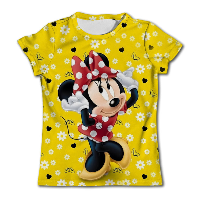 Cartoon Printed Short Sleeve Top