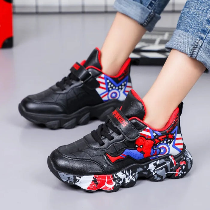 Cartoon Printed Strapped Sneakers