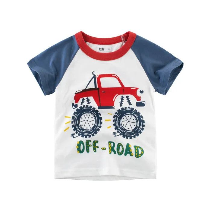 Kids Construction and Adventure Vehicle T Shirts