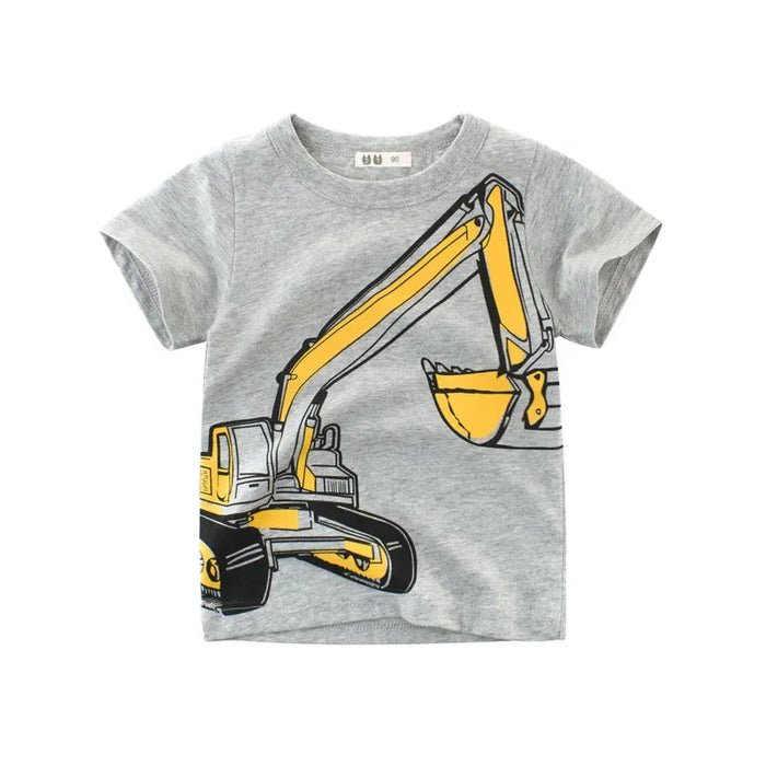 Kids Construction and Adventure Vehicle T Shirts