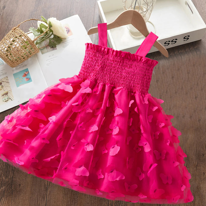 Sleeveless Princess Butterfly Tulle Party Dresses