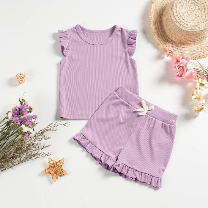 Casual Sleeveless Tops And Short Pants