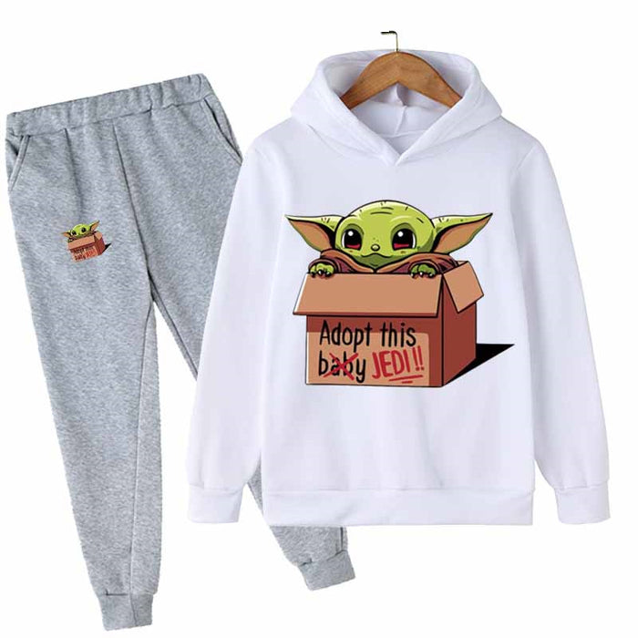 Casual Star Wars Yoda Character Hoodies Set