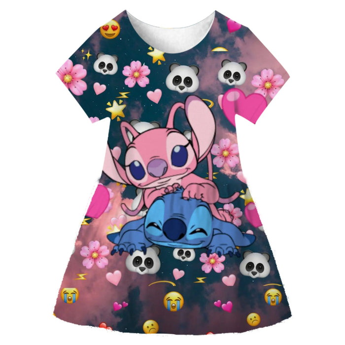 Casual Summer Stitch Cartoon Dress