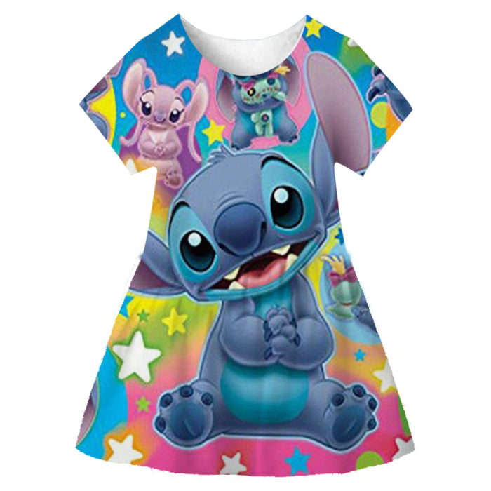 Casual Summer Stitch Cartoon Dress