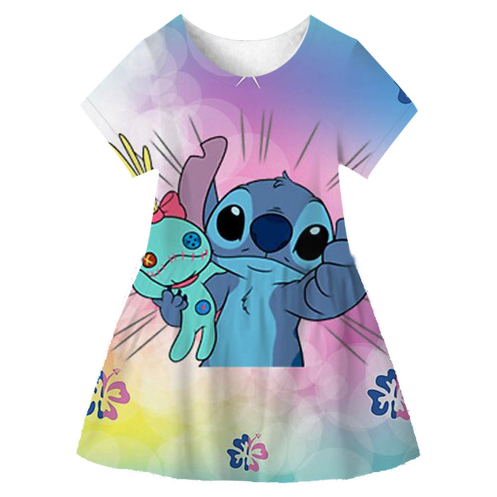 Casual Summer Stitch Cartoon Dress