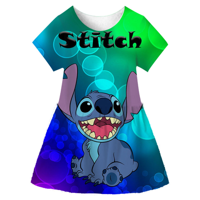 Casual Summer Stitch Cartoon Dress